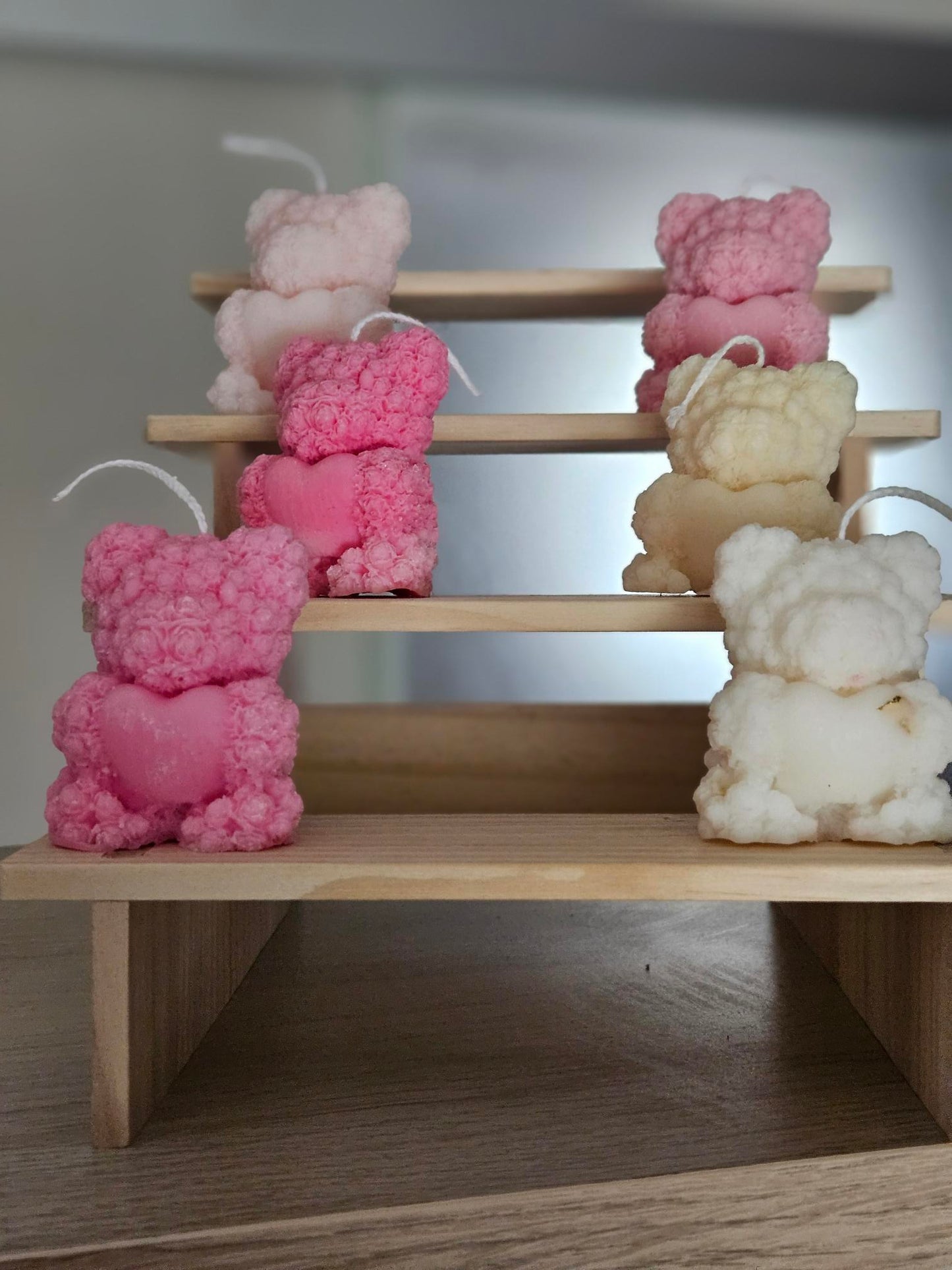 Bougie moulée en Nounours - grande Taille 120g